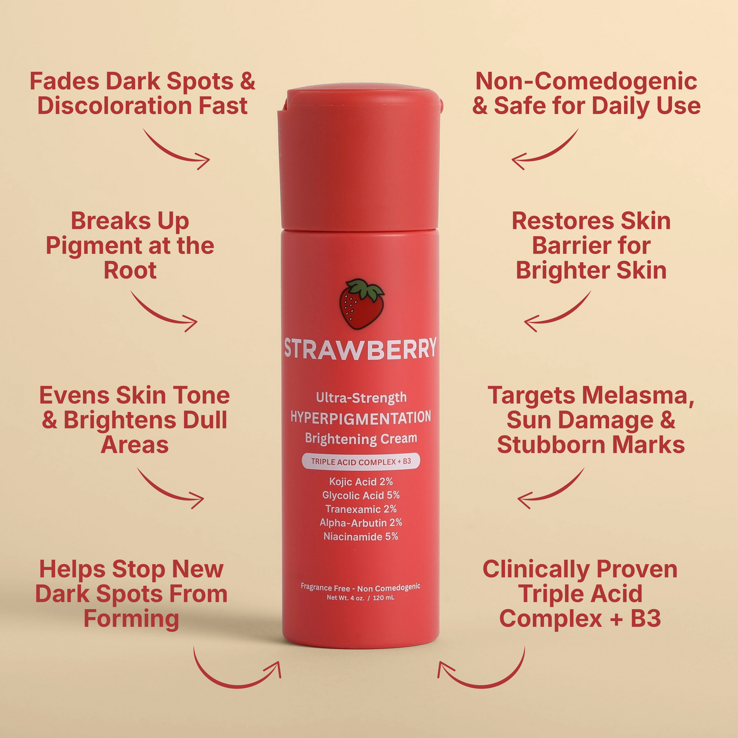 Strawberry Hiperpigmentación frasco