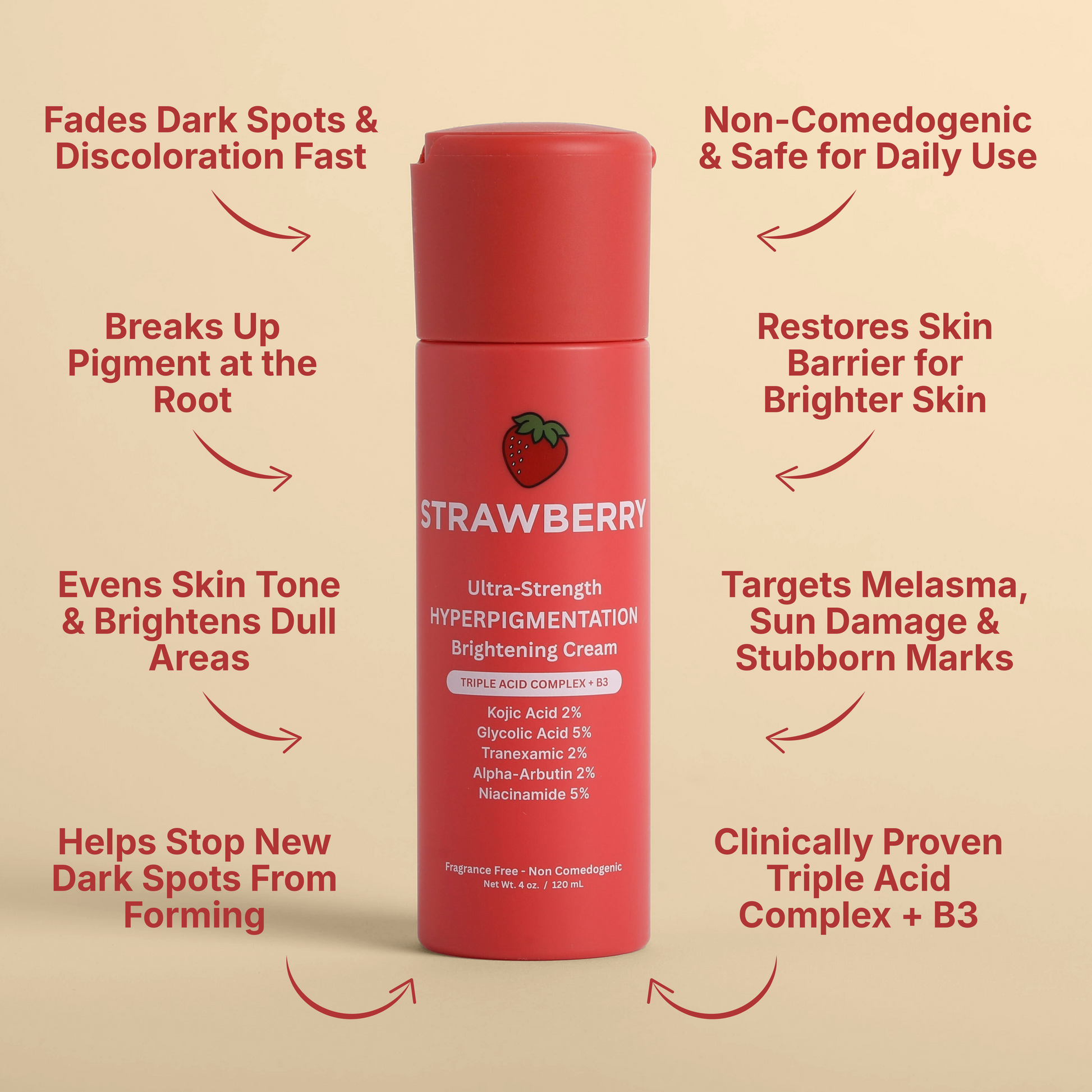 Strawberry Hiperpigmentación frasco