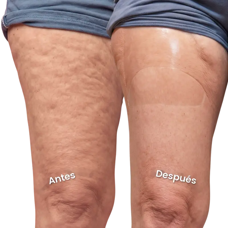 Antes y después en los muslos